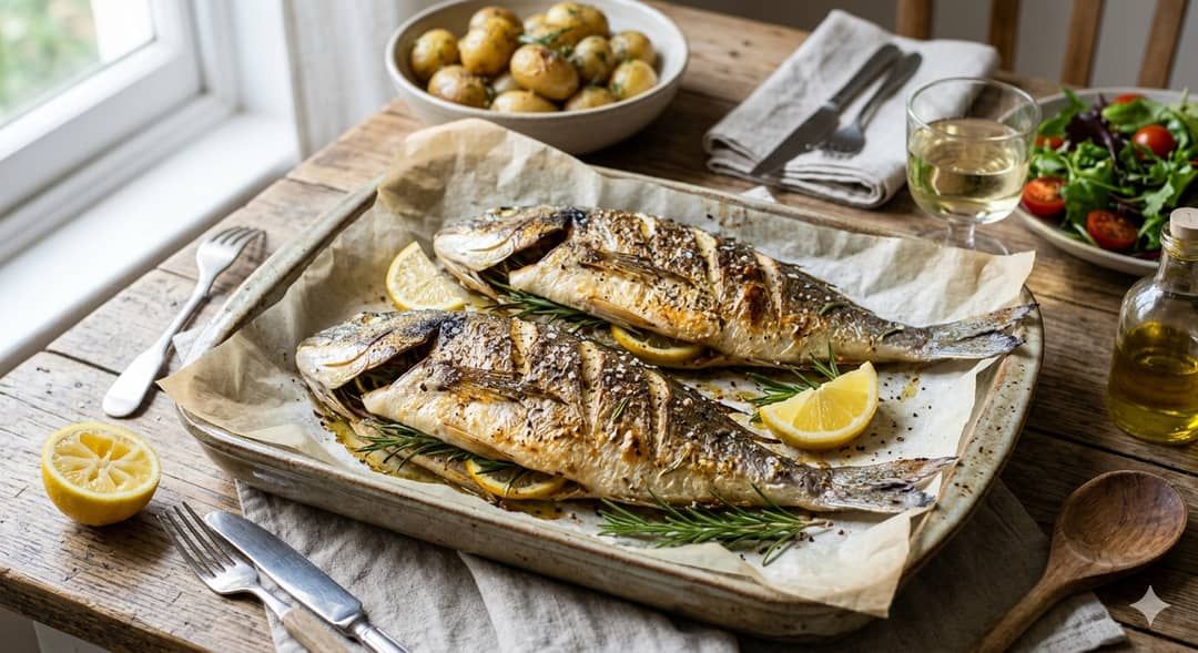 Dorada al Horno con Limón y Romero